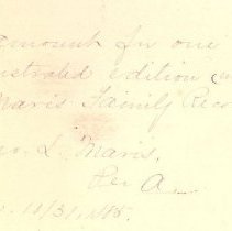 Postal card to Samuel W. Pennypacker from George L. Maris