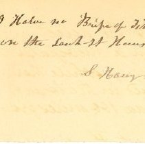 Postal card to Samuel W. Pennypacker from S. Harry