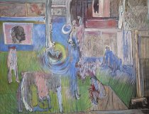 Studio with Two Portraits