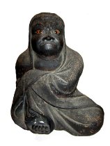 Seated Daruma, may be from Shoriaji Temple, Kyoto