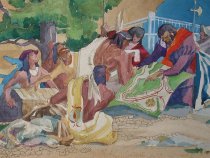 Mural Study for "Verrazzano on Staten Island 1524"