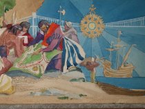 Mural Study for "Verrazzano on Staten Island 1524"