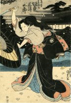 Bandö Mitsugorö IV as Iwafuji and Nakamura Shikan II as Ohatsu