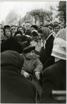 Woman with Hat and Cane in Crowd of Pilgrims, Lourdes 1958