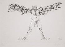 Bird Man with Spread Wings