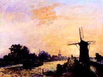 Canal Scene in Holland