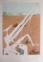 Martian Dali Equipped with a Holo-Electronic Double Microscope (Dali martien muni d'un double microscope holo-electronique) (from the portfolio "Cosmos I")