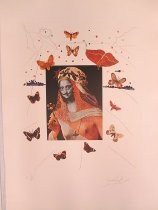 Surrealistic Portrait of Dali Surrounded by Butterflies from the portfolio "Memories of Surrealism"