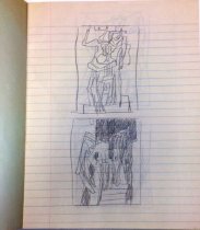 Hofstra University Examination Book with Sketches