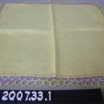 yellow linen handkerchief