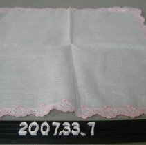 white cotton handkerchief
