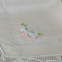embroidery on silk handkerchief
