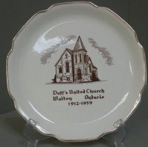 Commemorative Plate - Duff's United Church, Walton