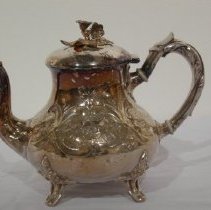 silver teapot