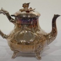 silver teapot