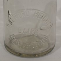 close up of dairy bottle