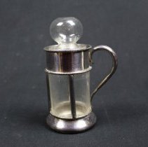 cruet stand with horseradish cruet jar