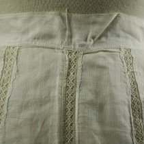 Lawn apron, lace detail
