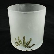 Frosted glass jar