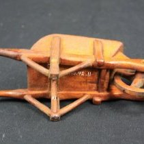 Underside of wheel barrow