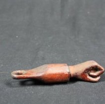 Left side view of carving