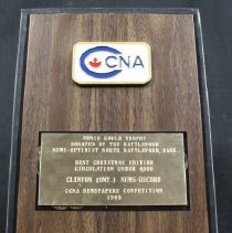 Front view of the plaque