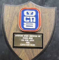 Front view of the plaque
