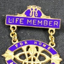 Front view of the pin