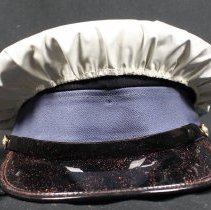 Front of the hat with the plastic protector on.