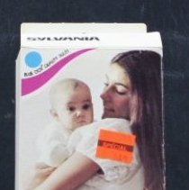 Front of the cardboard container containing the light bulbs