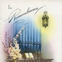 Outside of funeral card