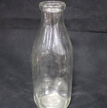 Glass milk bottle