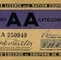 Gasoline License and Ration Coupon Book
