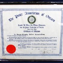 Ontario Police Association membership certificate