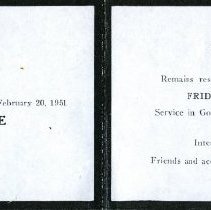 Funeral Card of Charles L. Cooke