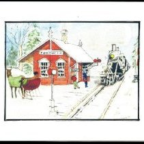 Christmas card- "Fordwich train station"