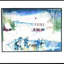 Christmas card- "Hockey Players"