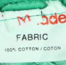 Operating room scrub, front of tag