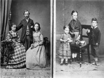 Constable Thos Inger & family. (L), Bradbury children (R)