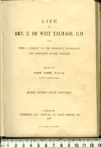 Life of Rev T De Witt Talmage DD