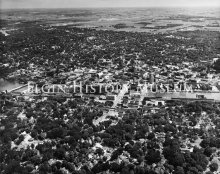 Aerial View of Downtown Elgin Looking East