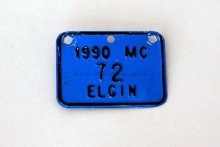 Elgin Motorcycle License Plate