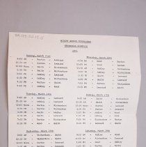 Schedule