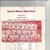 1973 General McLane Football Program