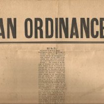 Ordinance of 1910 for Water Works