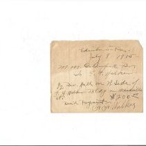 1915 Receipt for $200