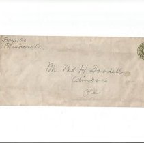 Envelope addressed to Ned Goodell
