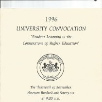 1996 EUP Convocation Program