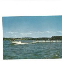 1960 Postcard of Water Skiers on Edinboro Lake
