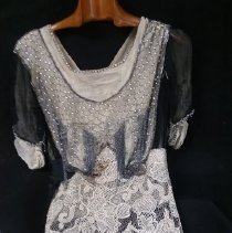 Beaded and Black Lace Dress